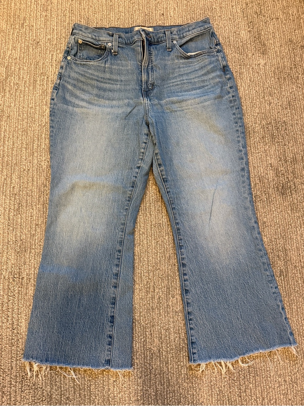 Madewell The Perfect Vintage Flare Jeans Size 31 Medium Wash Raw Hem